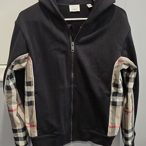 Burberry Black Zip Up Hoodie